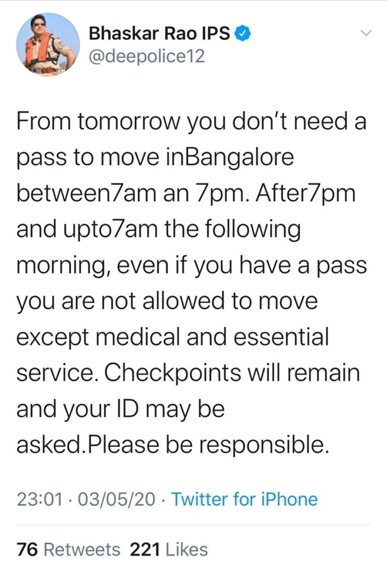 Bengaluru opens only till 6.30 pm