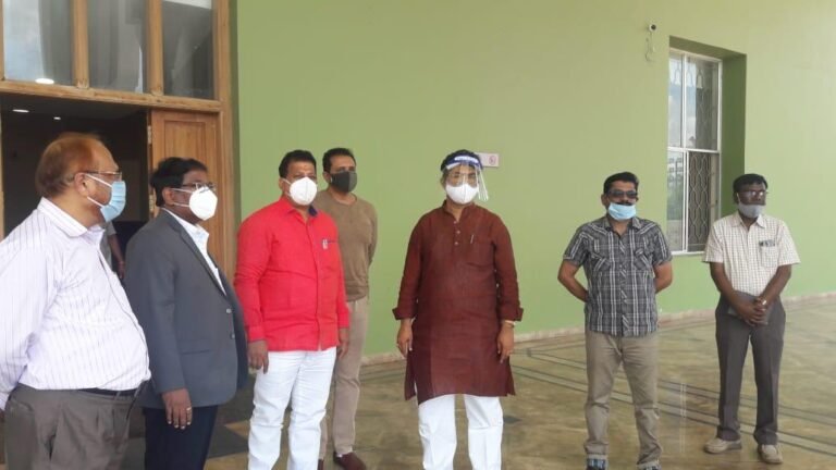 Covid19 Minister R Ashoka visited Haj Bhavan to take stock of covid preparedness