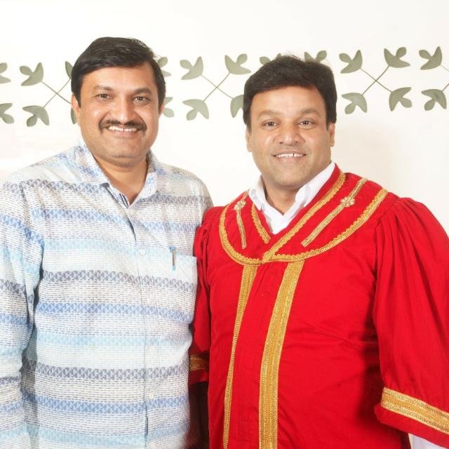 Kiran With Mayor M Gautham Kumar