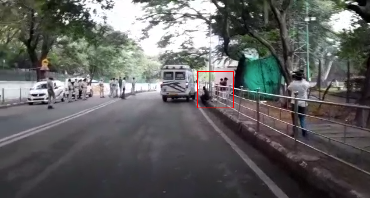 covid infected waiting for ambulance near CM's residence