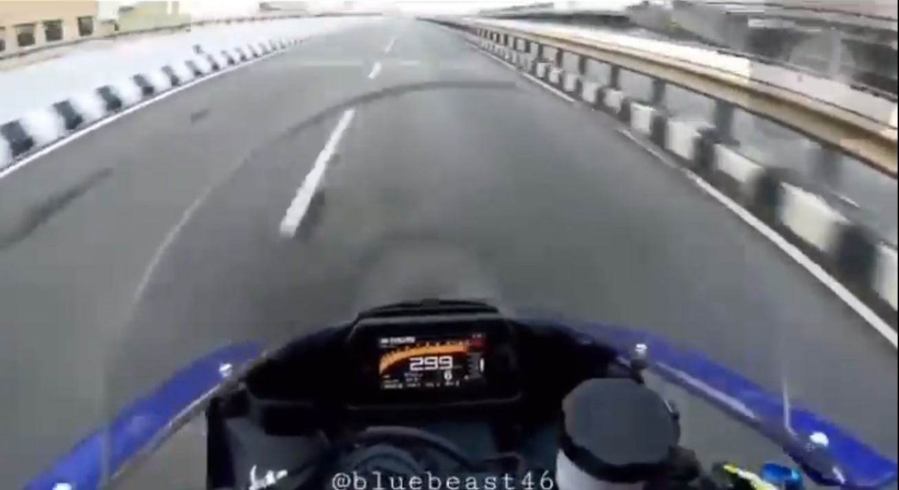 superbike at around 300 kmph