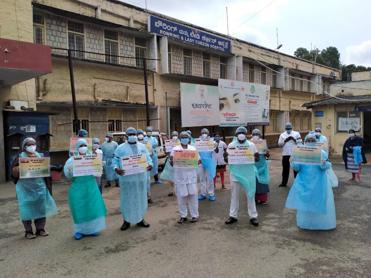 Bowring medical staff protest