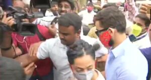 Aindrita, Diganth visit CCB office with their lawyer They were in Kerala, rushed back on Tuesday night