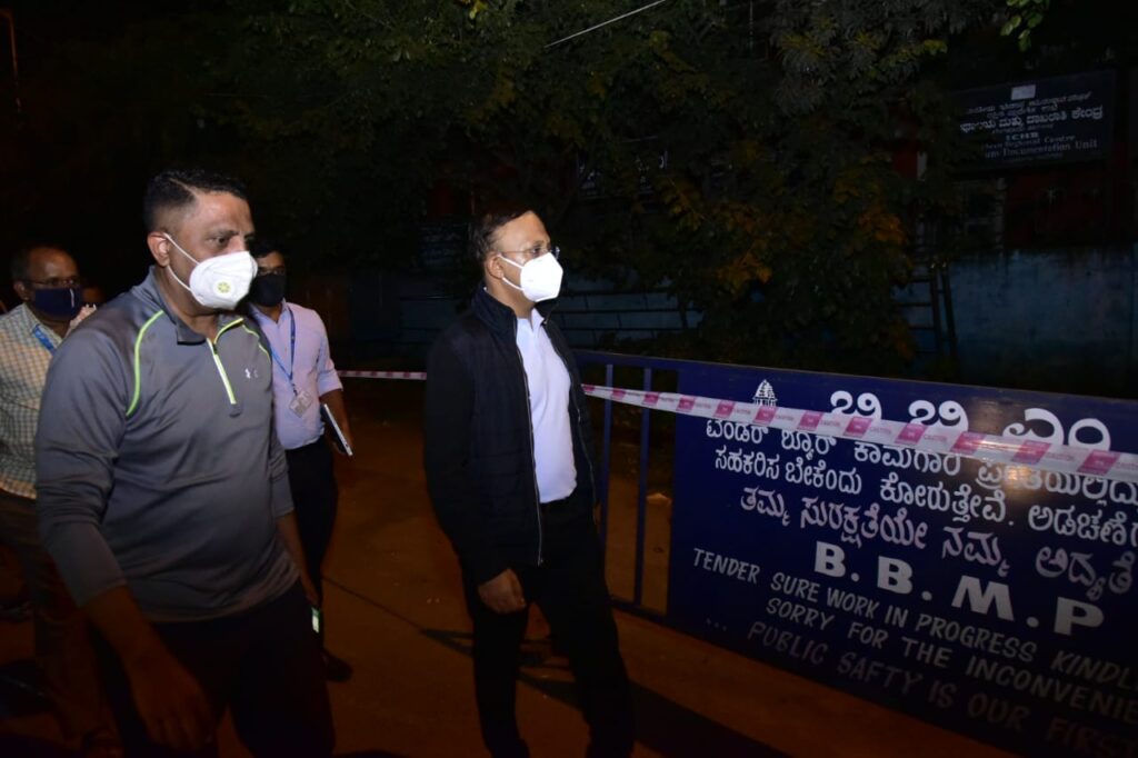BBMP administrator, IAS officer Gaurav Gupta inspecting street sweeping