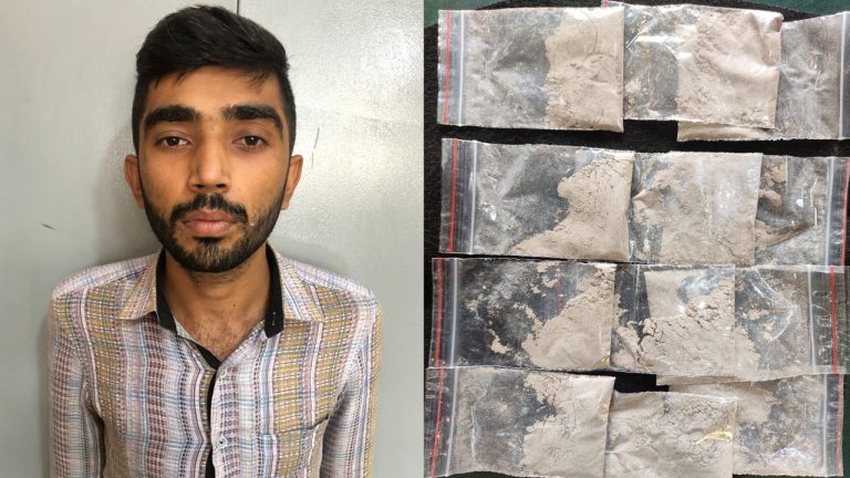 Youth caught with brown sugar stuffed in helmet Cops seize 90 grams of brown sugar, register case