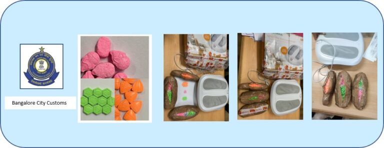 Customs seize 2 kg of MDMA worth about Rs 1.20 cr stuffed in 'Foot Massage Machine'