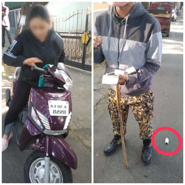 Maskless biker slammed for flinging fine at marshals BBMP warns public of police action for misbehaviour with staff; Twitterati condemn incident