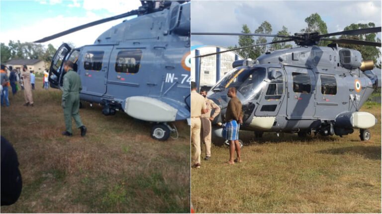 Navy helicopter makes emergency landing in Karwar
