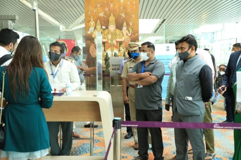 Sudhakar visit to Airport