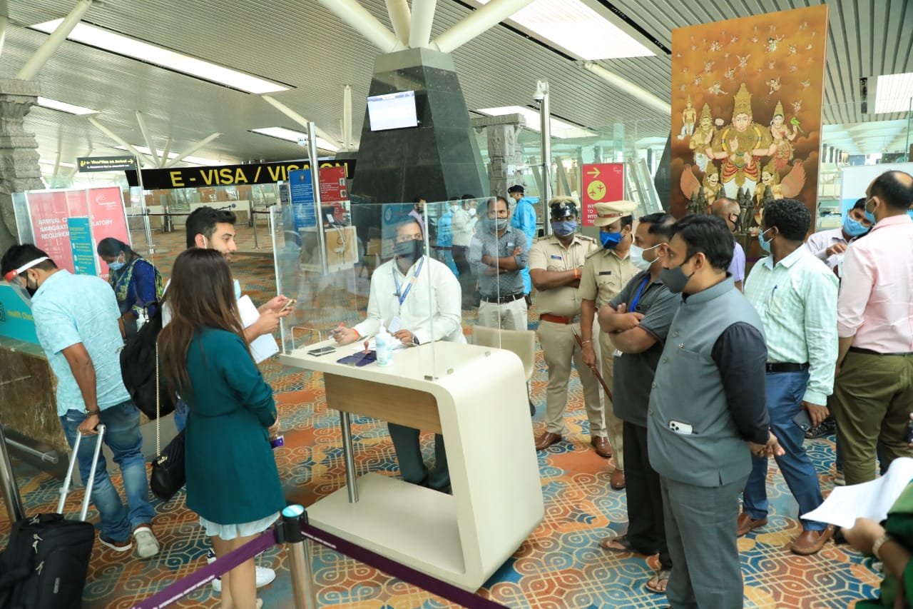 Sudhakar visit to Airport