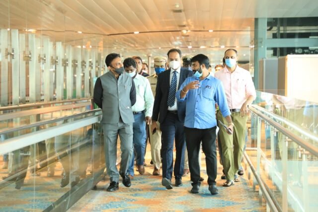Sudhakar visit to Airport