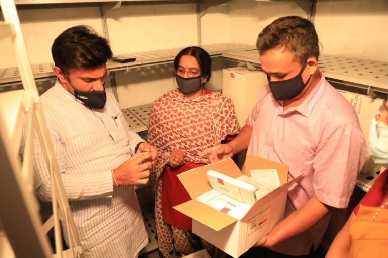 Sudhakar with corona vaccine