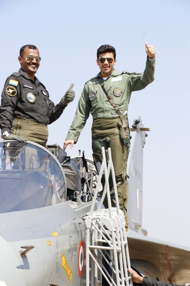 Tejasvi takes to skies in Tejas!
