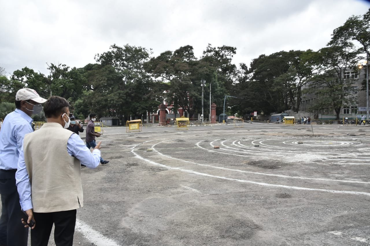 Cobblestones to beautify Bengaluru's KR Circle