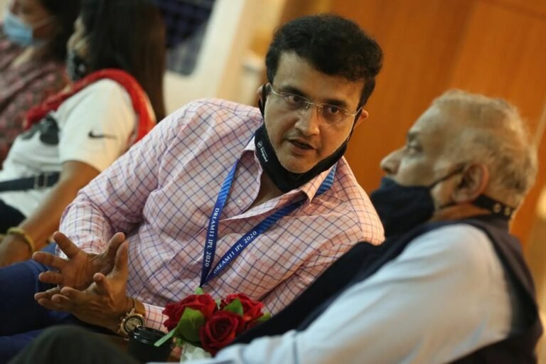 Sourav Ganguly President of the Board of Control for Cricket in India and Brijesh Patel, chairman of the IPL Governing Council...1