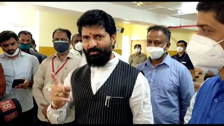 CT Ravi talking to media at party office