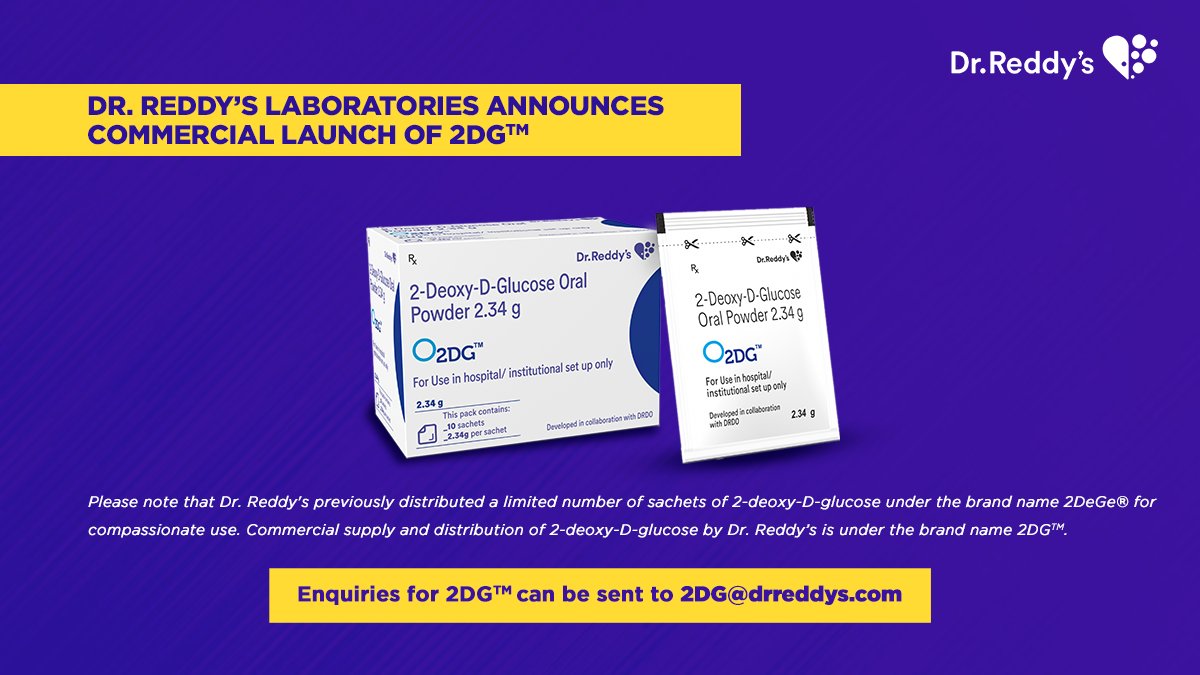 Dr. Reddy’s Laboratories Announces Commercial Launch of 2-DG