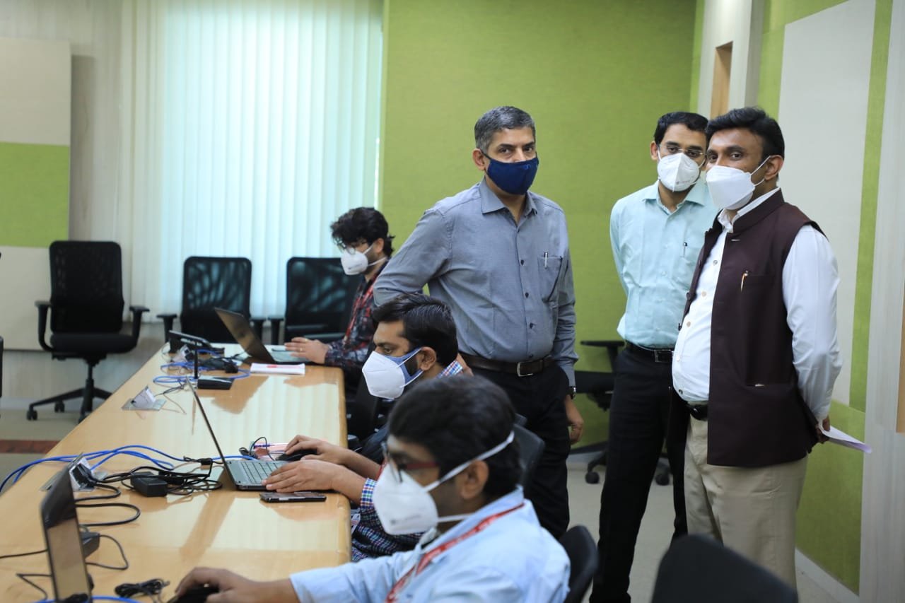 Health Minister Sudhakar at war room