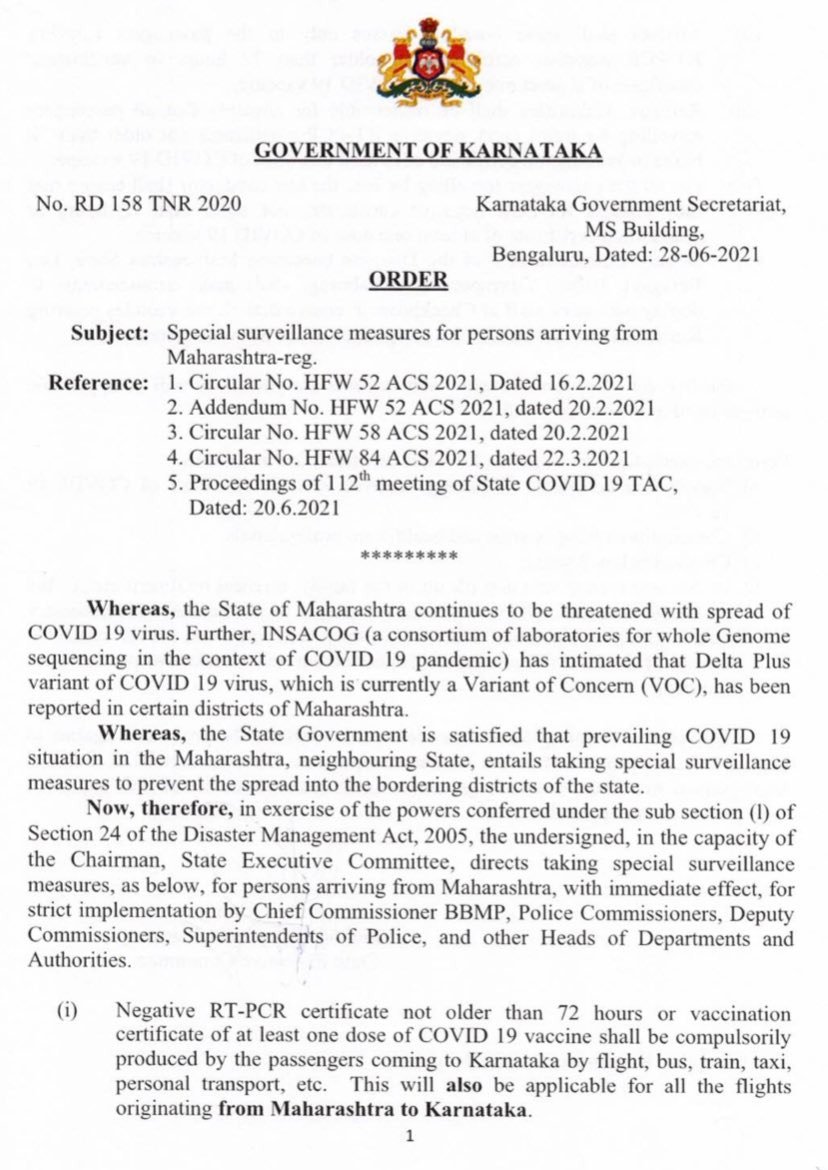Negative RT-PCR or vaccination certificate mandatory for Maharashtra travellers entering Karnataka 2
