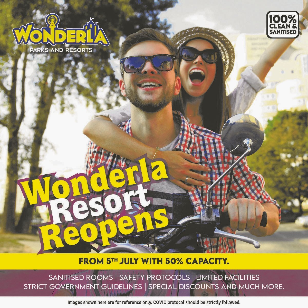 Wonderla Holidays to re-open Bengaluru resort from July 5