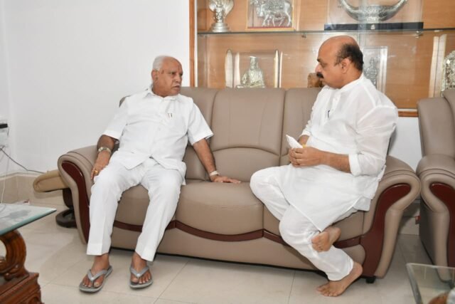Amid discontent over Cabinet exercise, Karnataka CM holds discussions with Yediyurappa