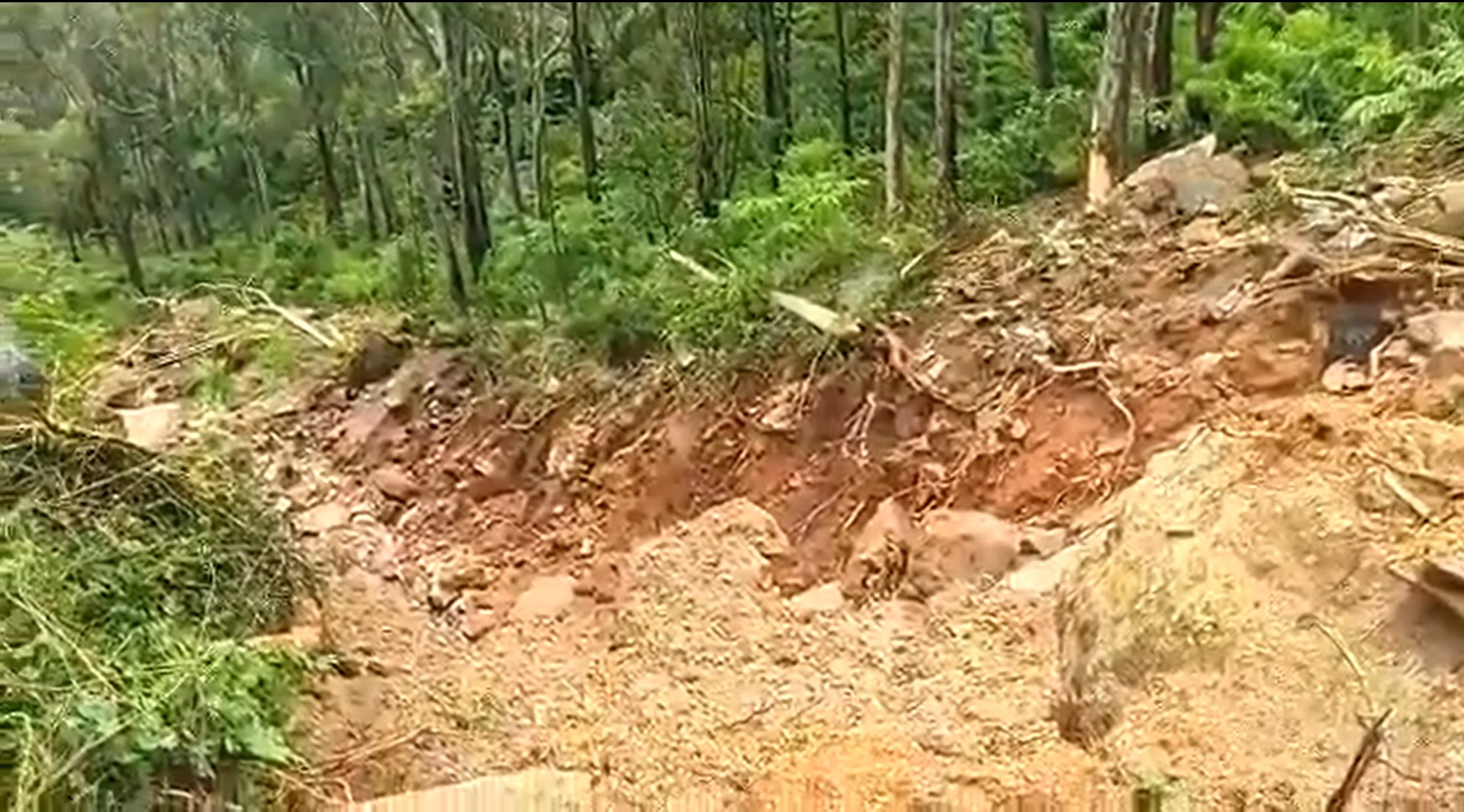 Landslide cuts access to Nandi Hills
