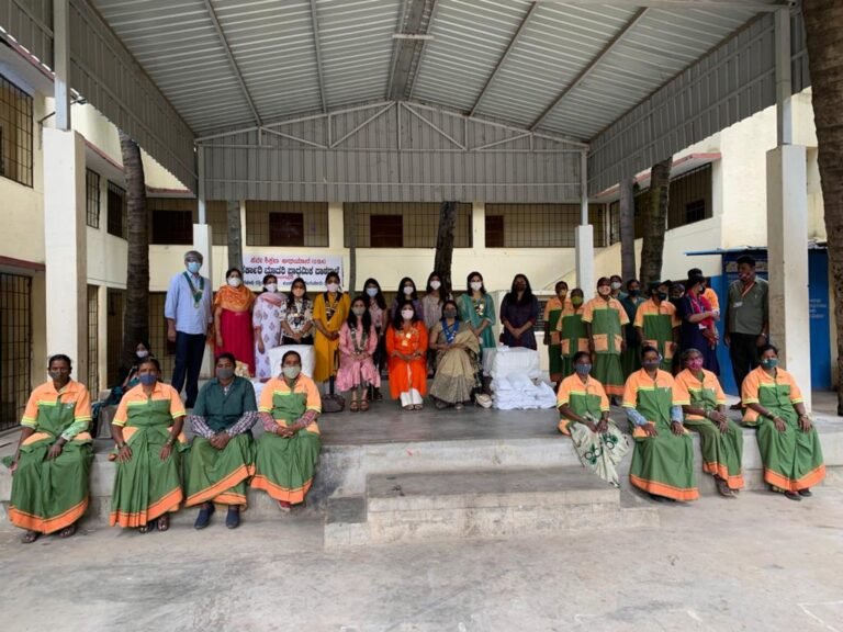 Ladies Circle India in Partnership with Tangent Club Distributed Sanitary Pads to over 800 BBMP Pourakarmikas in Bengaluru