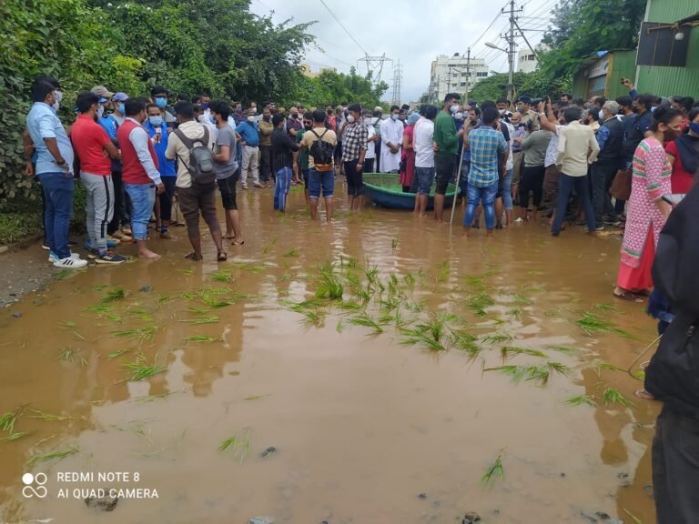 Locals protest by rafting on pothole-riddled Bengaluru road!