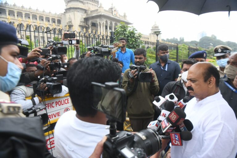 Bommai talking to media at Bengaluru.jpg1
