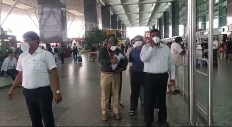 Deputy Commissioner of Bengaluru Rural District, K Srinivas at Bengaluru International Airport
