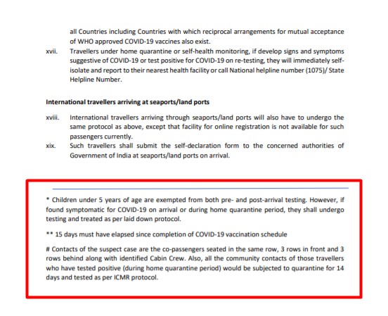 No pre or post-arrival Covid testing for kids, say revised guidelines for international arrivals