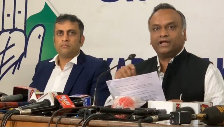 Priyank Kharge addressing media