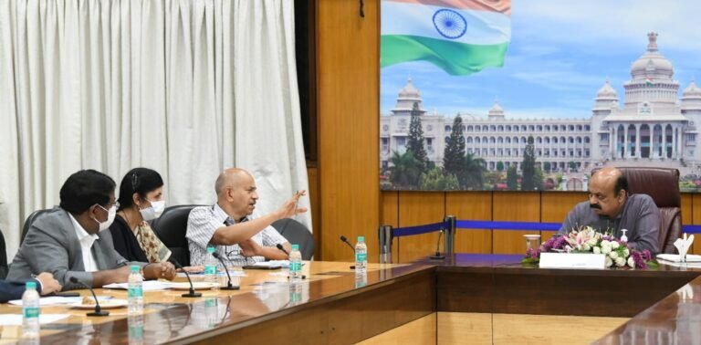 talking Tough Chief Secretary Ravi Kumar with CM Bommai