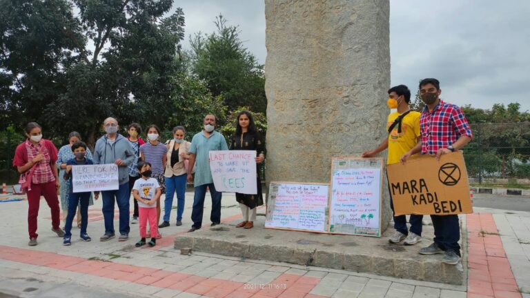NGO Growthwatch organises protest near Agara Lake, says nearly 5,000 trees will be lost to Bengaluru Airport Metro line