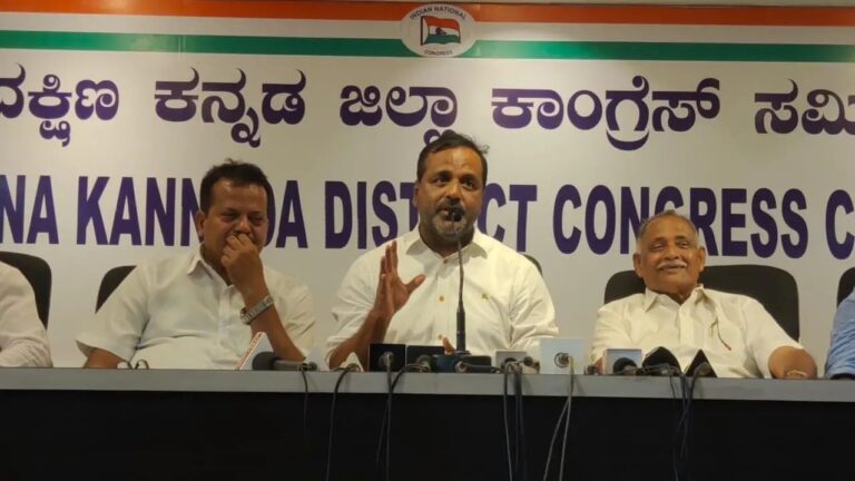 Congress leader UT Khader addressing media at Dakshina Kannada after being appointed as deputy leader in assembly