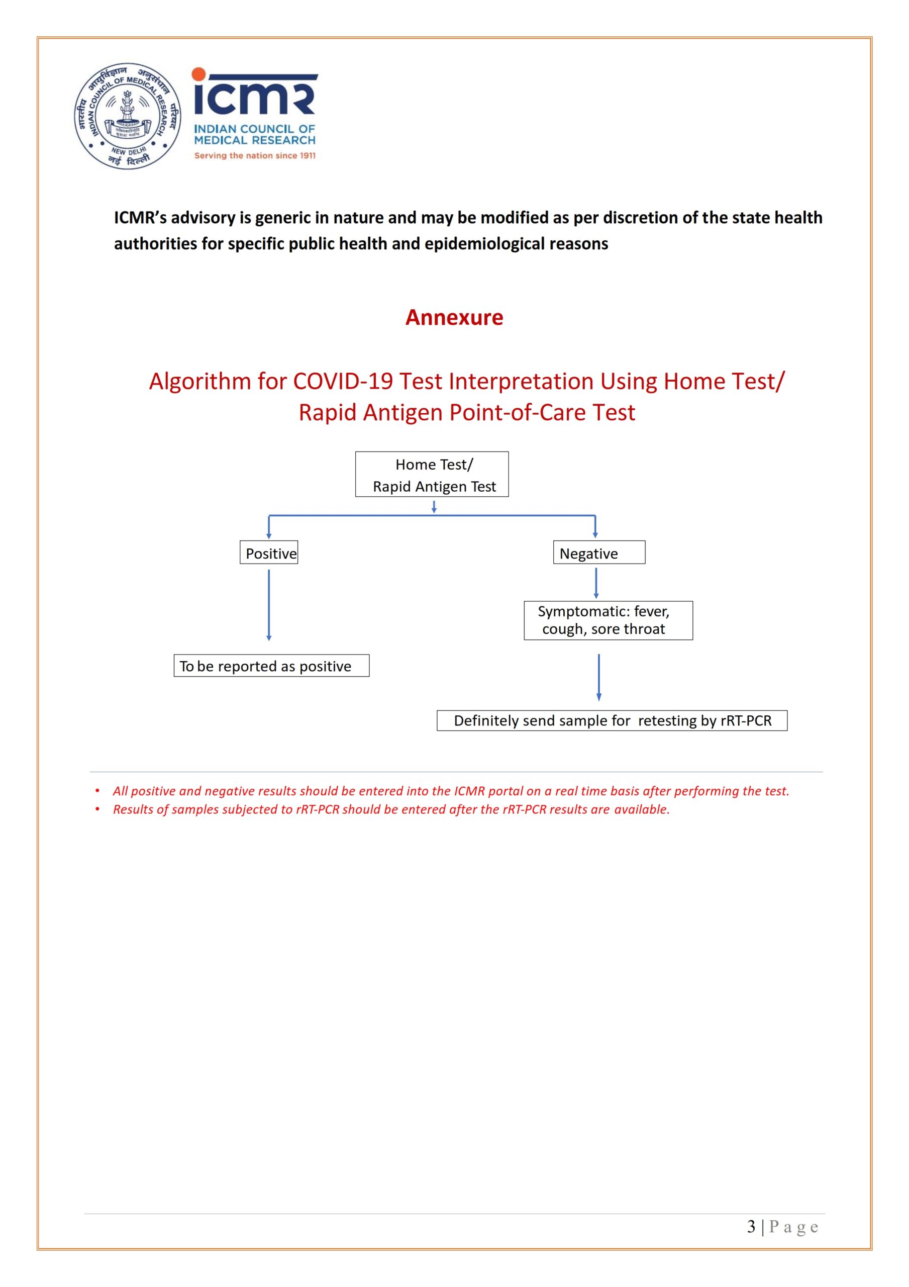 Contacts of confirmed Covid 19 cases do not need testing: ICMR