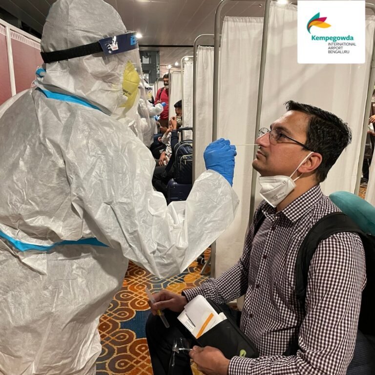 Covid testing at Bengaluru AIrport