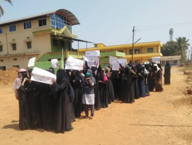 At Shiralakoppa in Shivamogga district, 58 students who had refused to remove their hijab and staged a demonstration against the government pre-university college administration were suspended.
