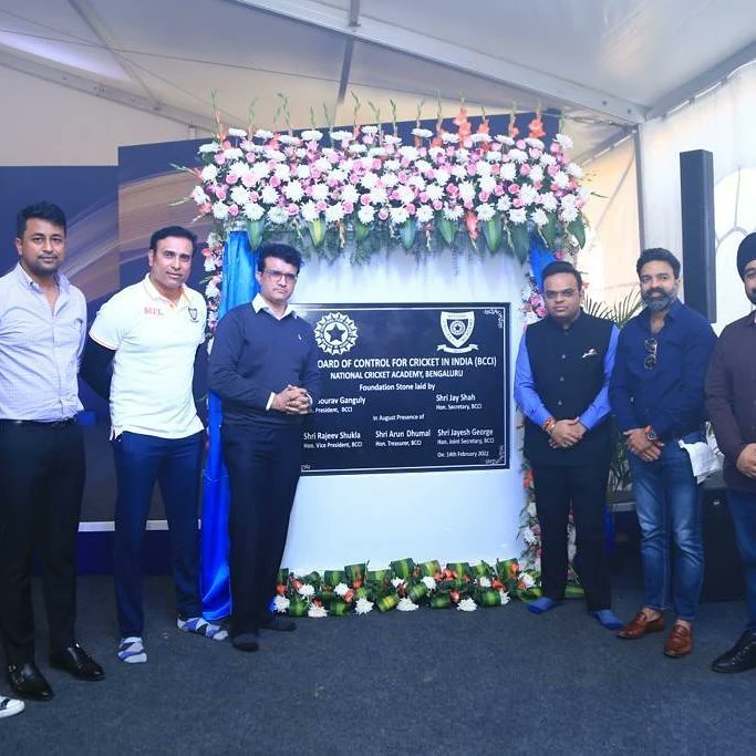 Work has begun on the country's new National Cricket Academy (NCA) with the BCCI brass, including president Sourav Ganguly and secretary Jay Shah, laying the foundation stone of the complex here on Monday.