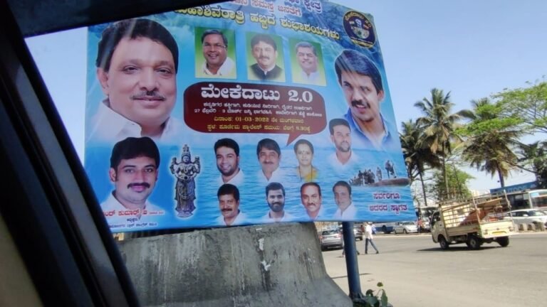 Illegal flexes stay as BBMP staff back off in face of Congress workers’ threats