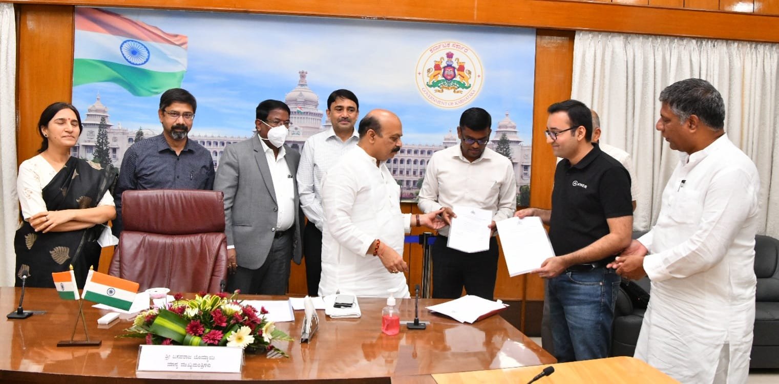 MoU signed with Ather Energy to set up 1,000 fast charging stations for electric two-wheelers in Karnataka