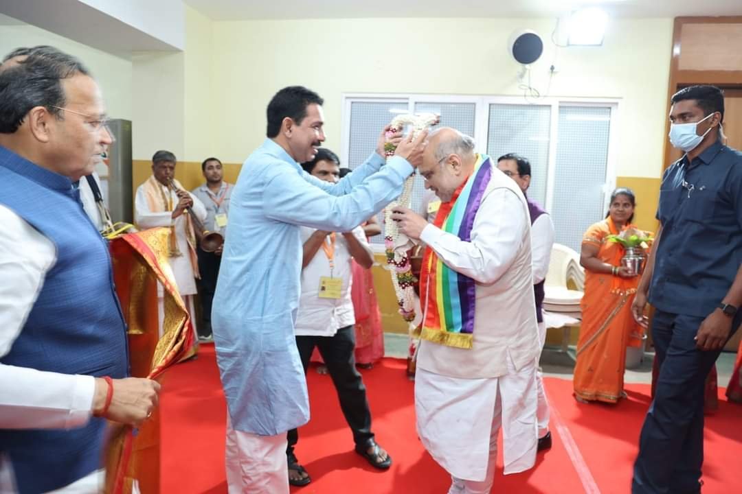 Amit Shah and Nalin Kumar Kateel.