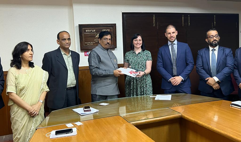 Karnataka Large and Medium Industries Minister Murugesh Nirani on Monday met the envoys of several countries in New Delhi and invited them to attend the three-day Global Investors Meet (GIM) in Bengaluru from November 2.