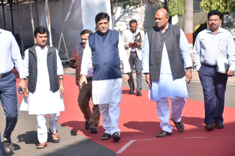 Congress Leader Ashok Chavan at Nagpur assembly session on Wednesday.