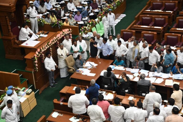 Disruptions, pandemonium mar proceedings in Karnataka Assembly