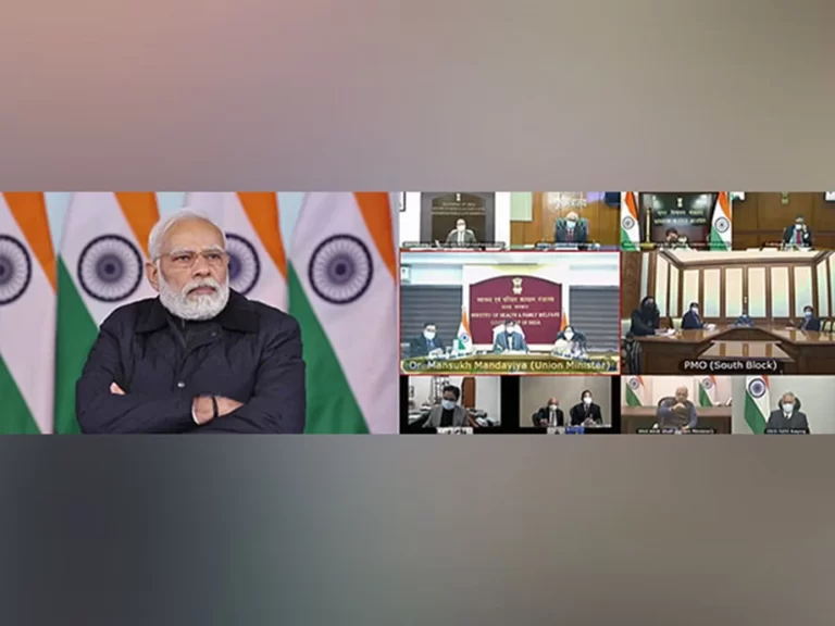 Prime Minister Narendra Modi chaired a high-level meeting to assess COVID-19 situation in the country (Photo/ANI). Image Credit: ANI
