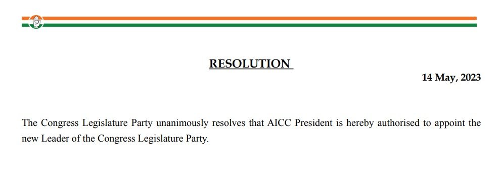 Newly elected Cong MLAs authorise party chief Kharge to pick Karnataka CM 2 Karantaka Congress Legislature Party Meeting High Command's decision will be final in Chief Minister selection
