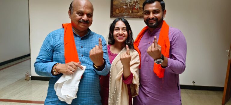 Karnataka Assembly polls CM Bommai cast vote in Haveri; urges people to vote