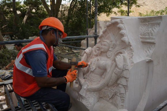 Trust General Secretary Champat Rai shares pictures of statues under construction at Ram Mandir in Ayodhya