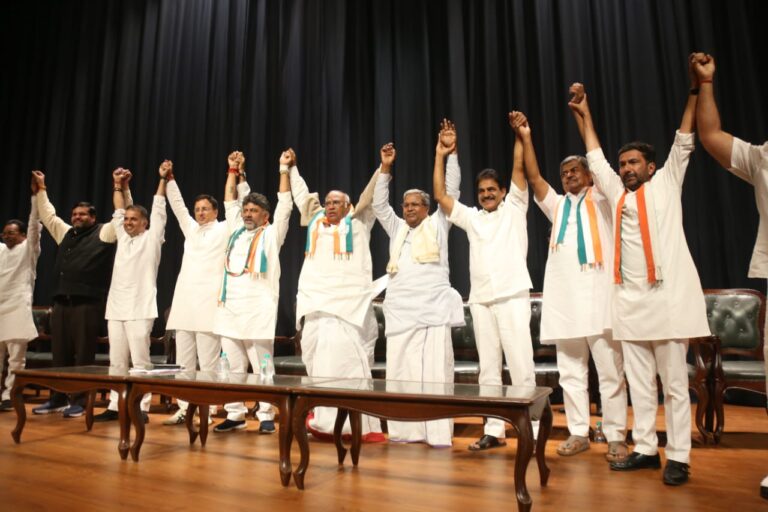 Cong makes a stunning comeback in Karnataka, ousts BJP from its lone southern citadel; CLP meeting on Sunday